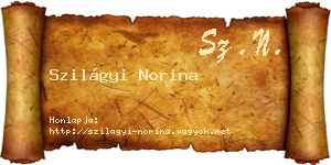 Szilágyi Norina névjegykártya
