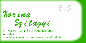 norina szilagyi business card
